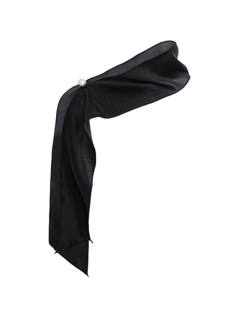 MANURÍ Donna silk scarf - Nero