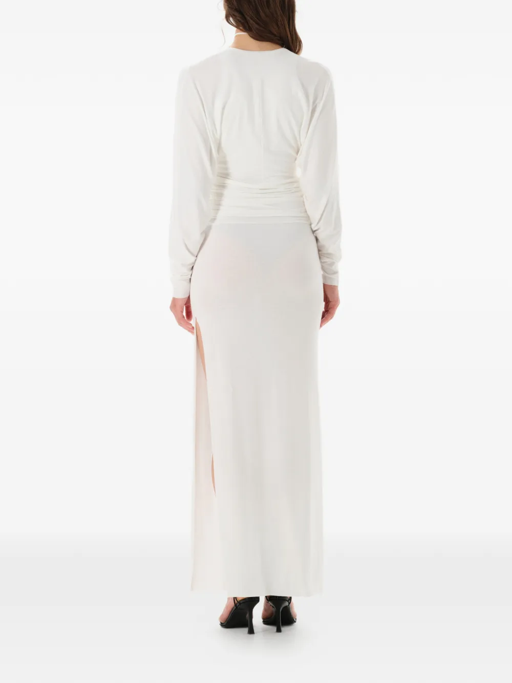  Manurí Mika Tie-neck Dress - Neutrals 
