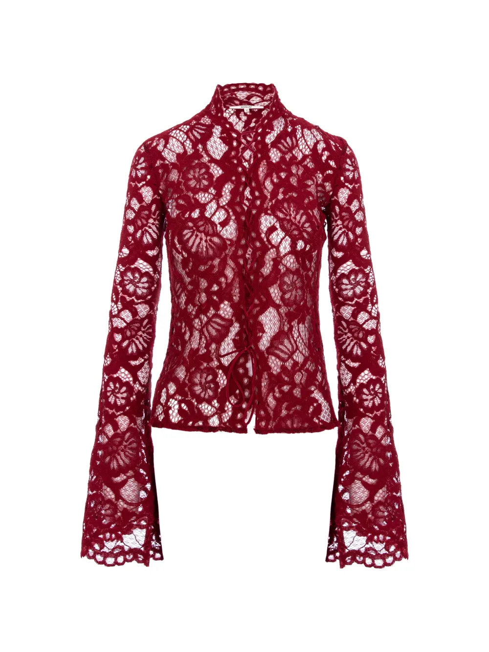MANURÍ floral lace blouse - Red