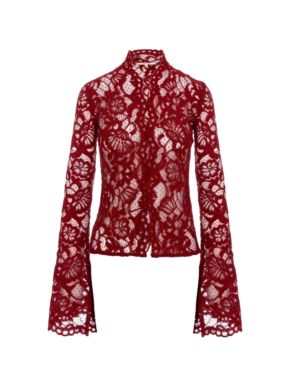 MANURÍ floral lace blouse - Rosso