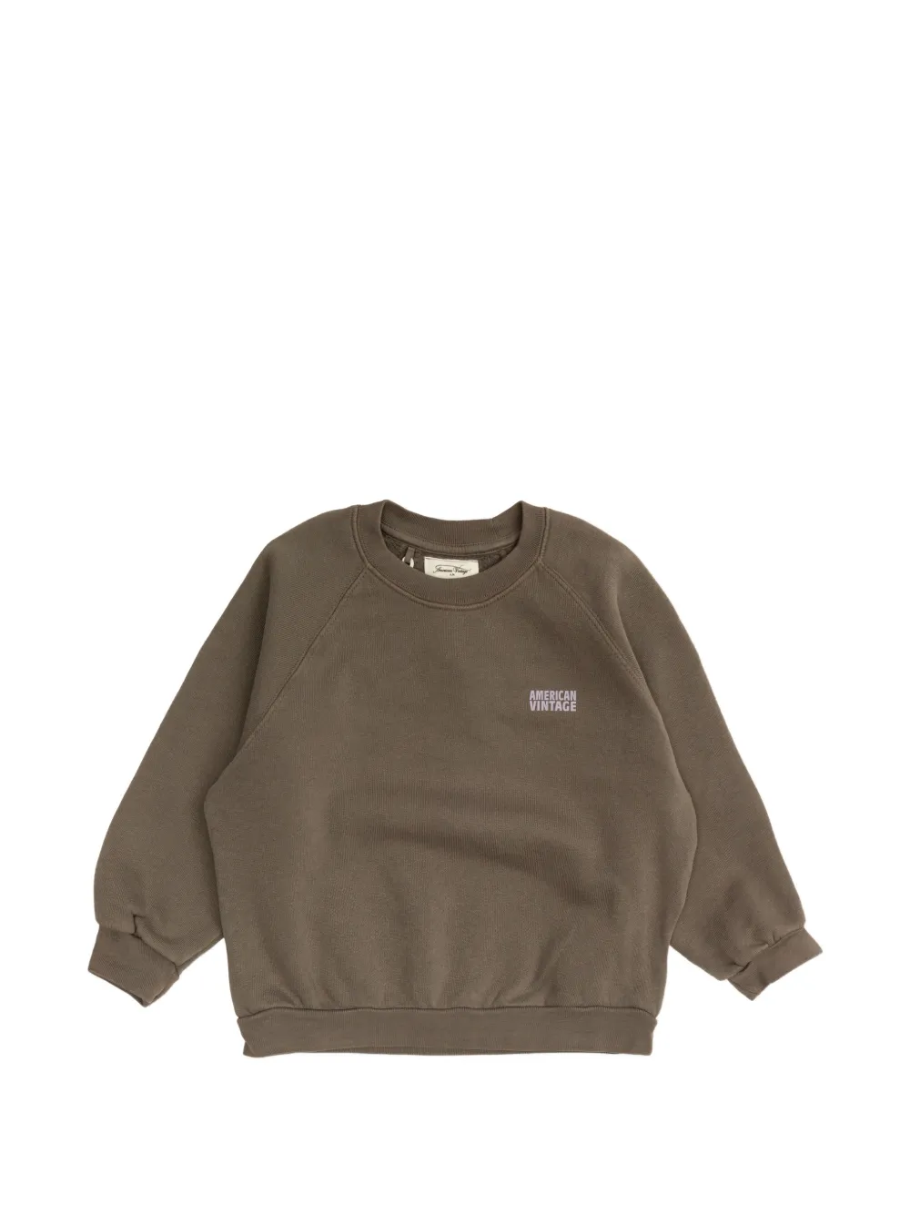 American Vintage Kids raglan-sleeves logo sweatshirt - Marrone