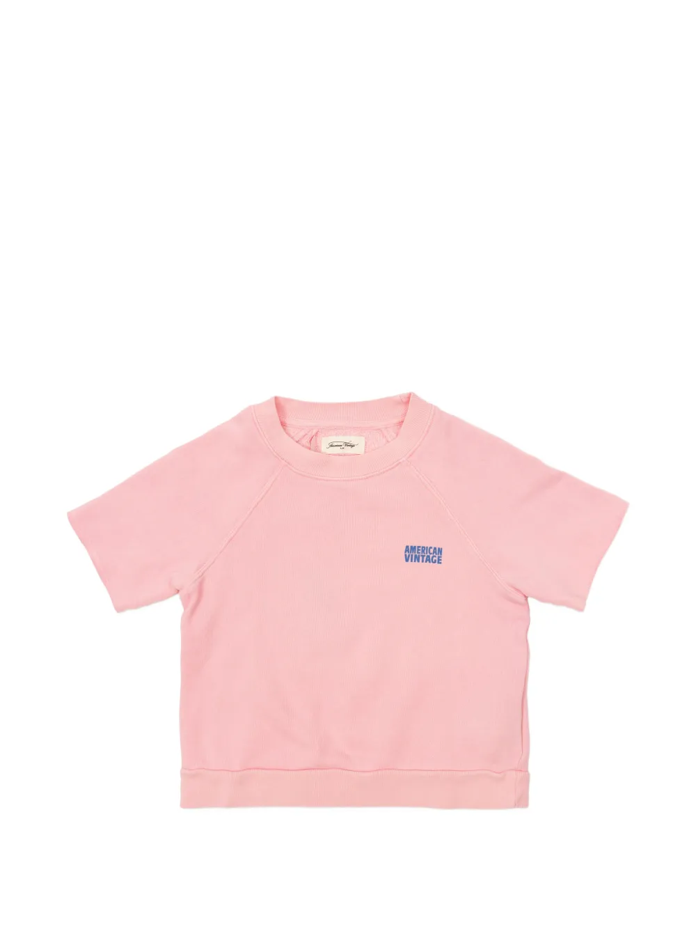 American Vintage Kids logo short-sleeved T-shirt - Rosa