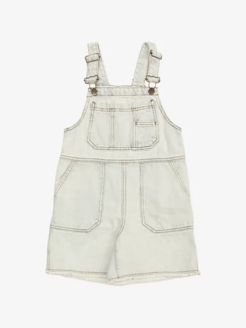 American Vintage Kids bleached-denim shorts dungarees