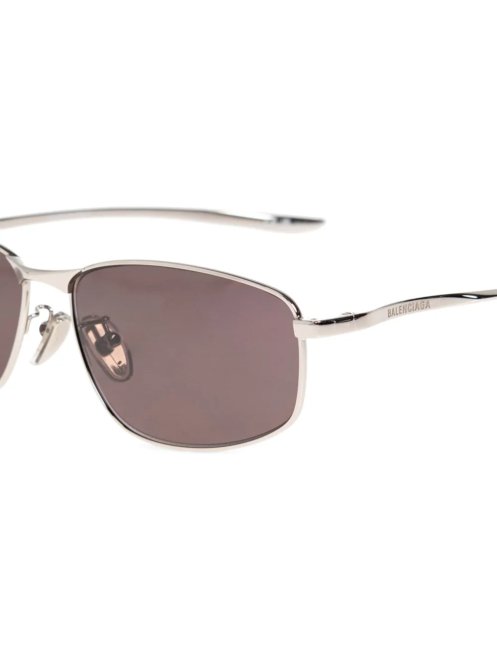 Balenciaga Eyewear Zonnebril met rechthoekig montuur Zilver