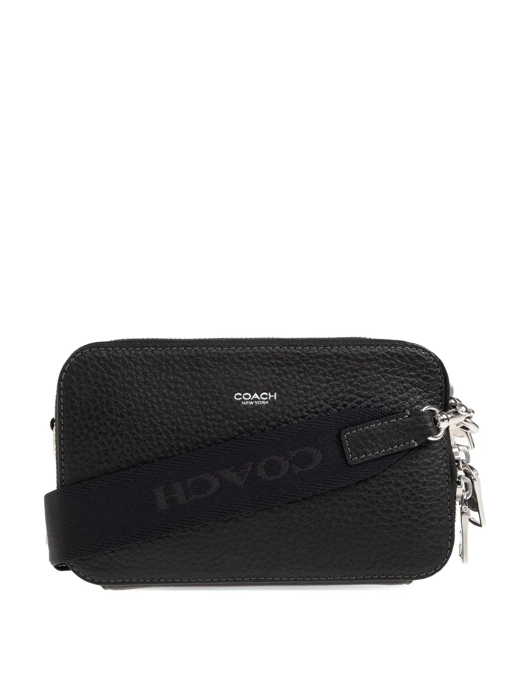 Coach - Clinton zip leather tote bag - heren - kalfsleer - Eén maat - Zwart