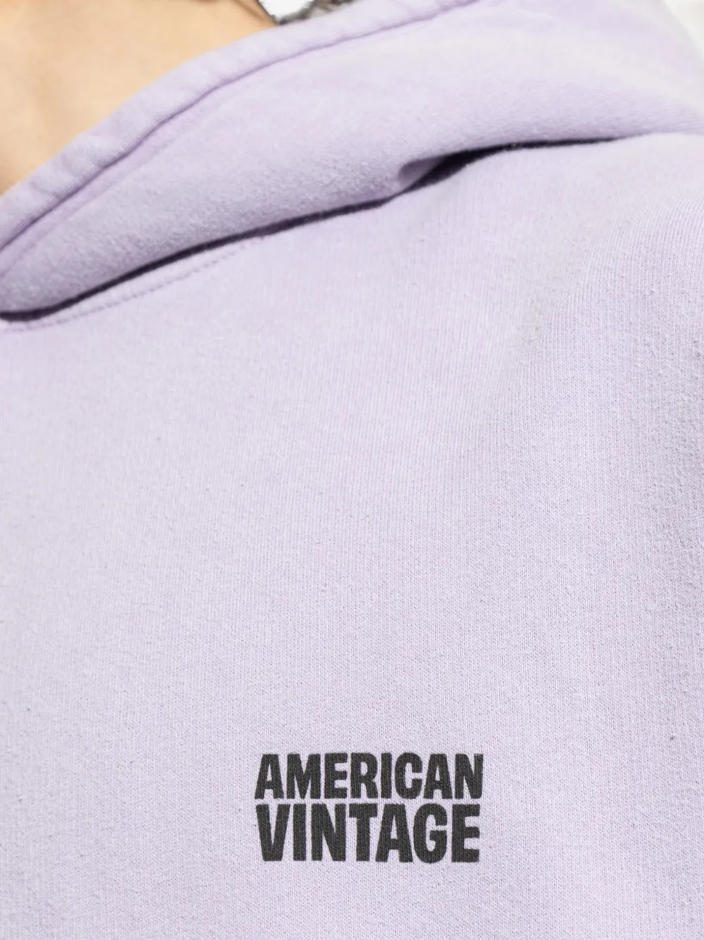 American Vintage Sweater met capuchon en zak Paars