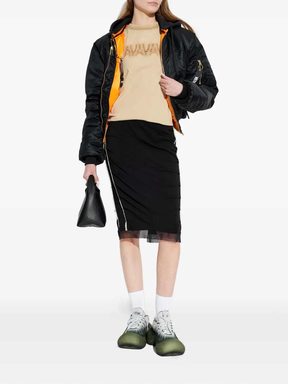  Avavav Logo Cut-out T-shirt - Neutrals 