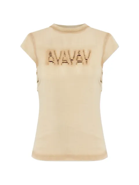 AVAVAV logo cut-out T-shirt