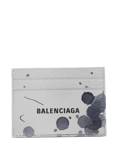 Balenciaga tarjetero con efecto de salpicaduras de pintura