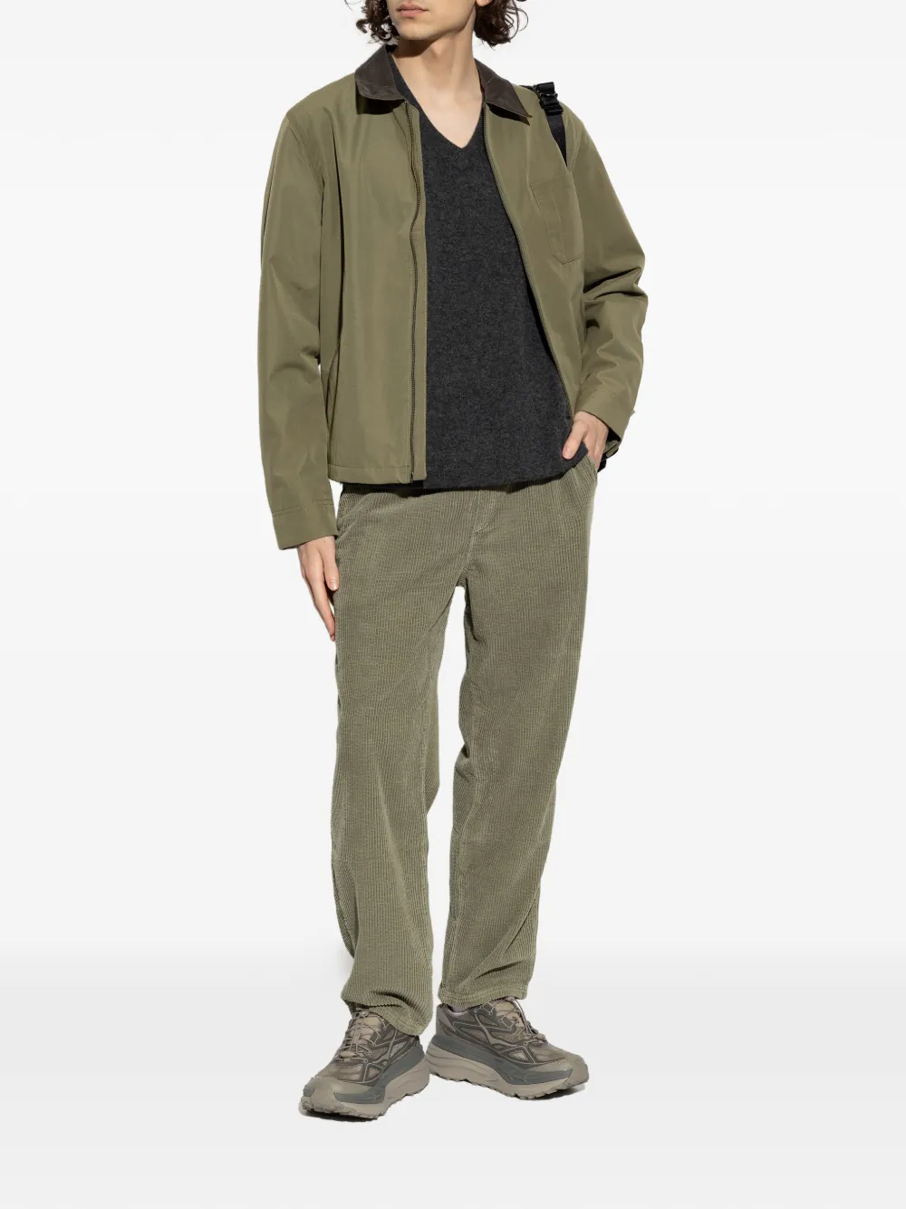 American Vintage Ribfluwelen broek Groen