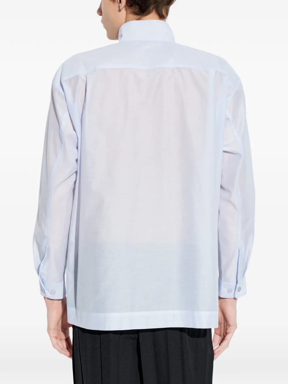 Homme Plissé Issey Miyake Overhemd met zak met knoop Blauw