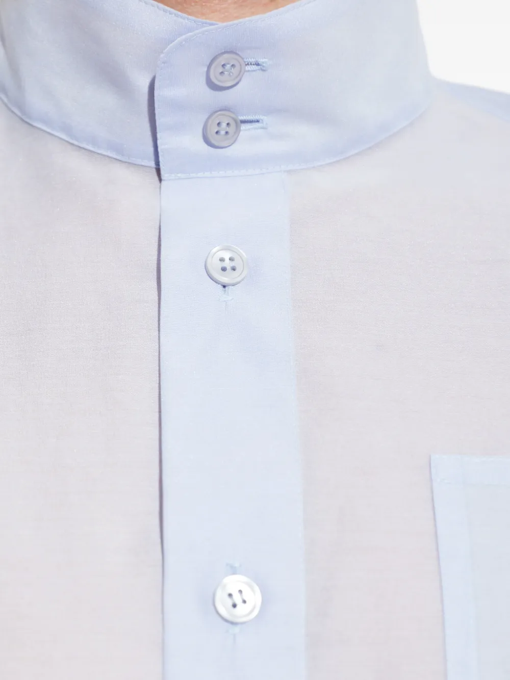 Homme Plissé Issey Miyake Overhemd met zak met knoop Blauw