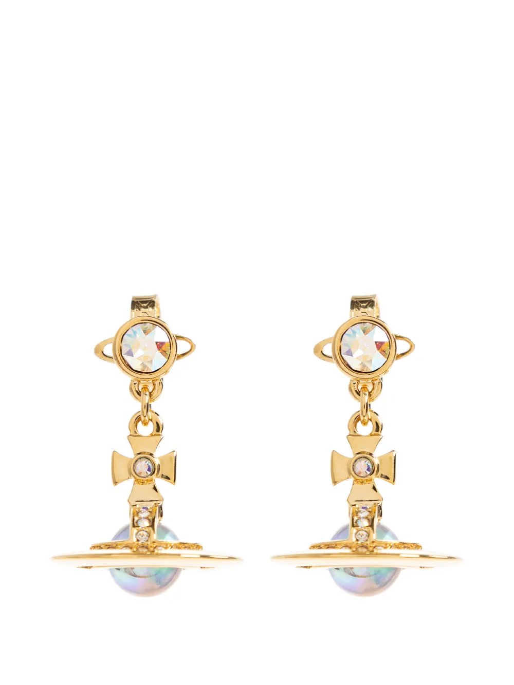 Vivienne Westwood Petite Orb Drop Earrings In Gold