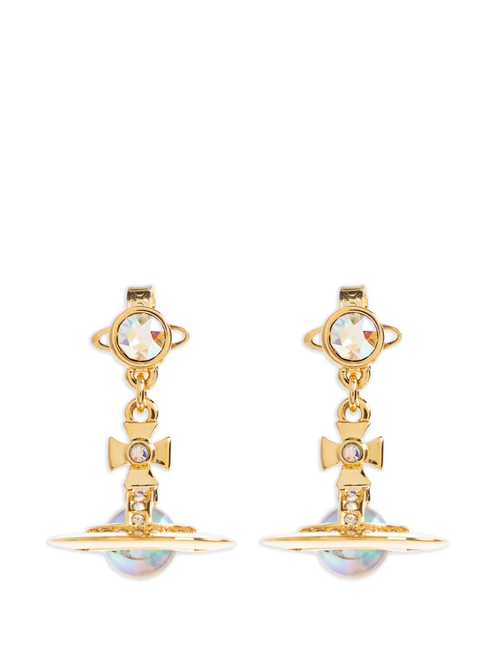 Vivienne Westwood Petite orb drop earrings - Oro
