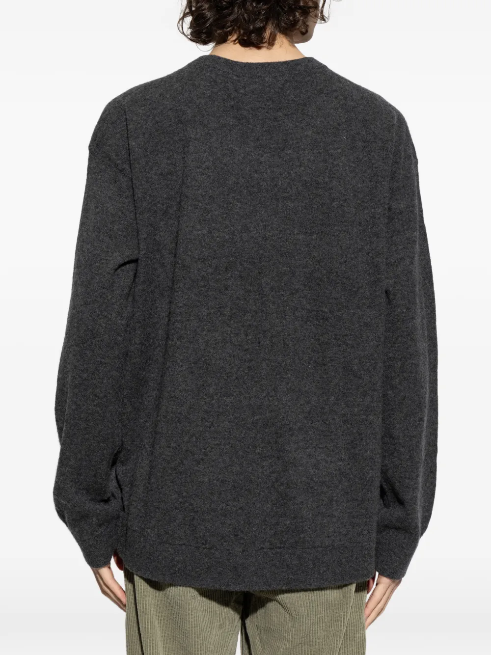 American Vintage Sweater met V-hals Grijs