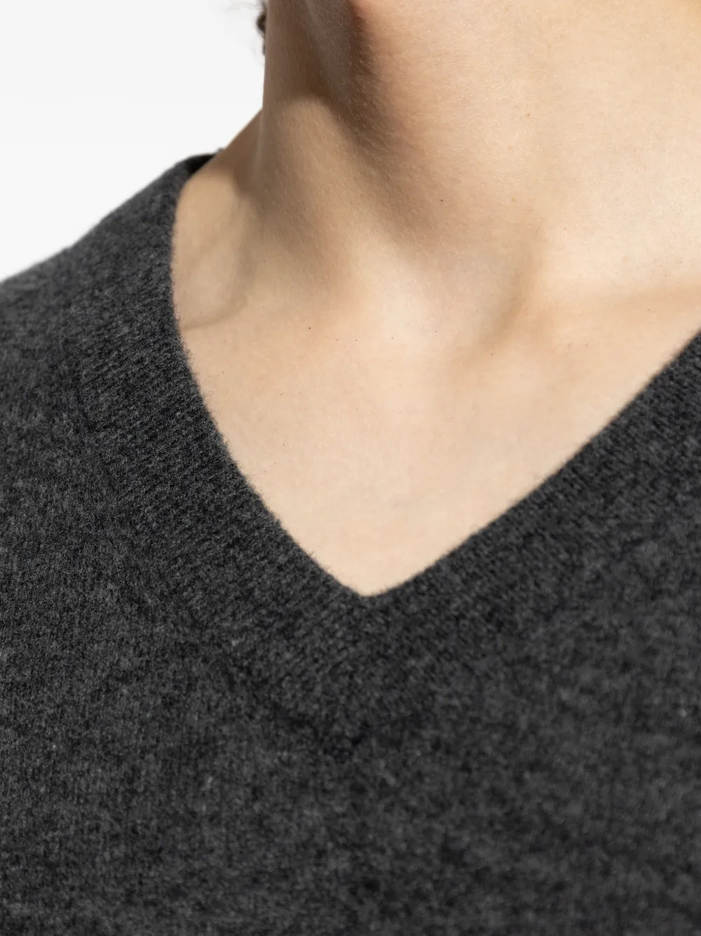 American Vintage Sweater met V-hals Grijs
