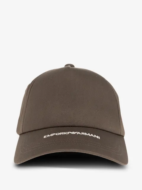 Emporio Armani embroidered cotton cap hat