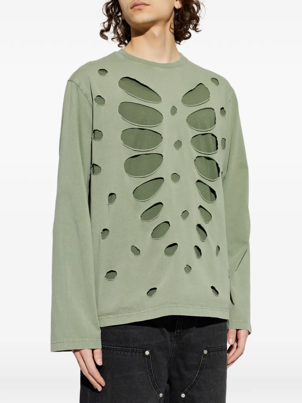  Avavav T-shirt A Strati Con Effetto Vissuto - Verde 