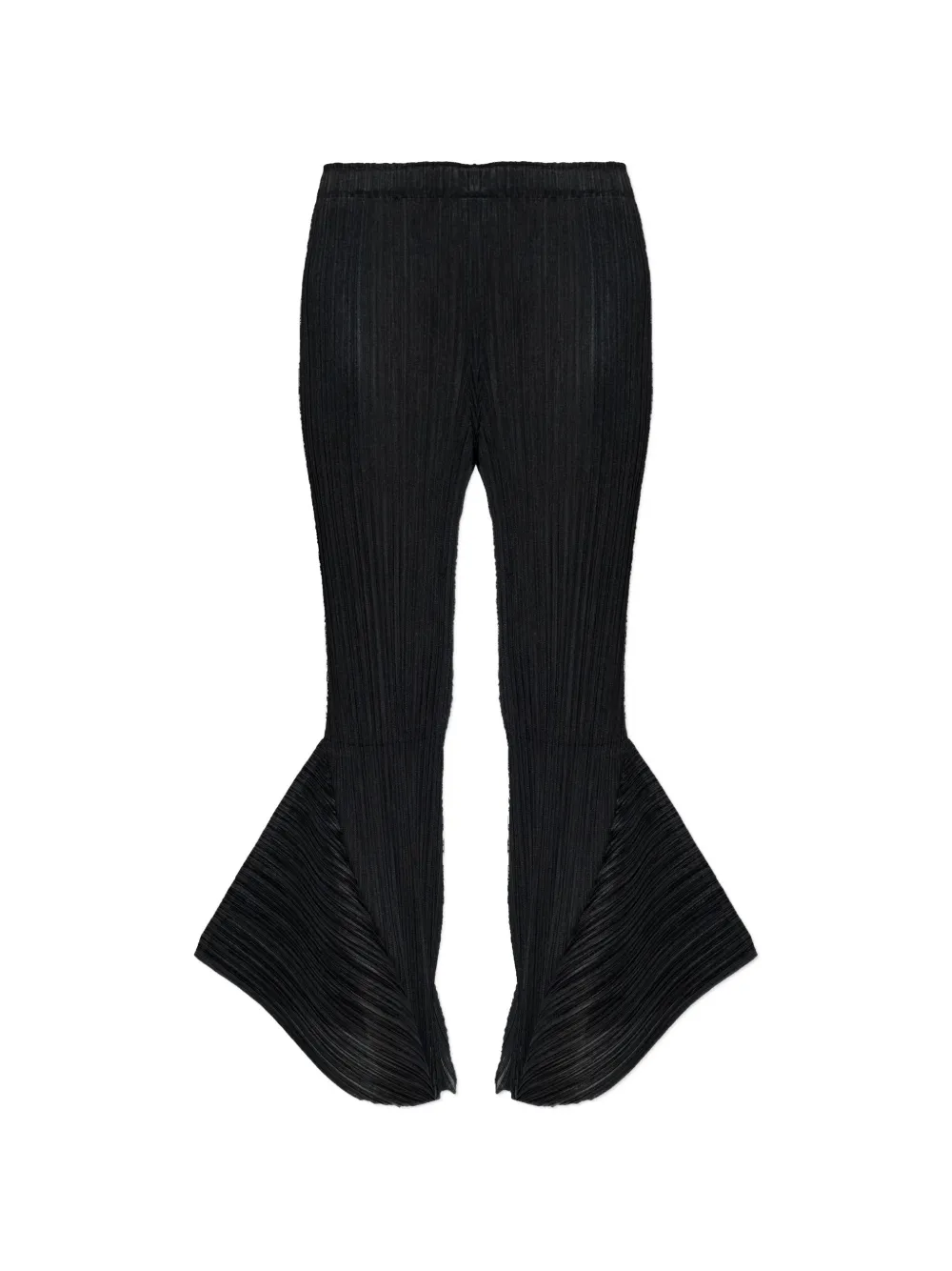 Pleats Please Issey Miyake pleated flared trousers - Nero
