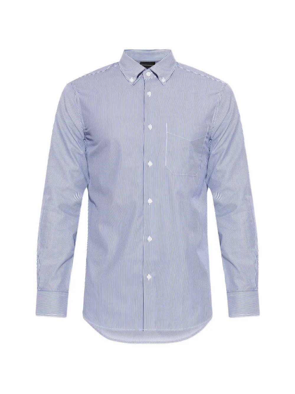 Emporio Armani striped pocket shirt - Blu