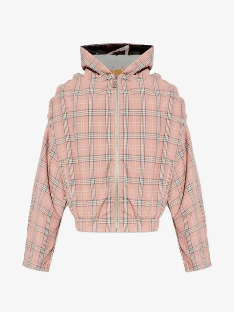 PDF hooded check jacket