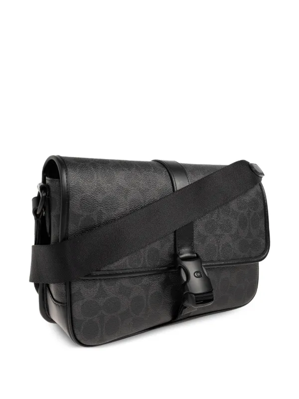 Coach League Patterned Buckle Messenger Bag | Grey | FARFETCH display picture 1