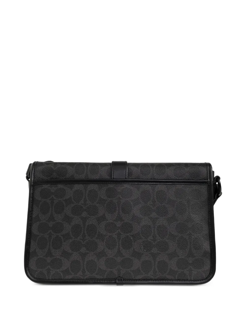  Coach League Patterned Buckle Messenger Bag - Grey 