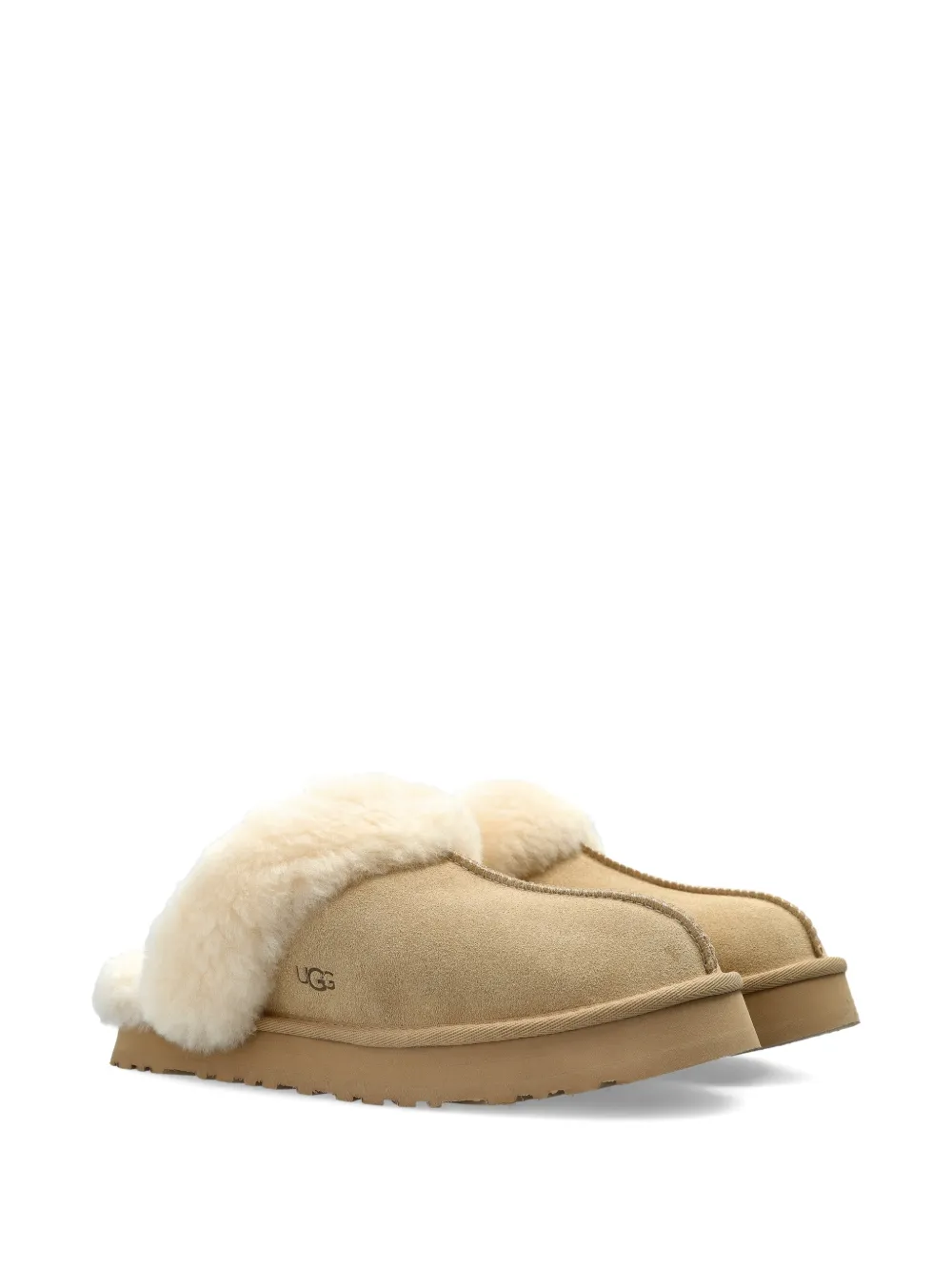 Ugg Kids' Disquette Suede Slippers In Neutral