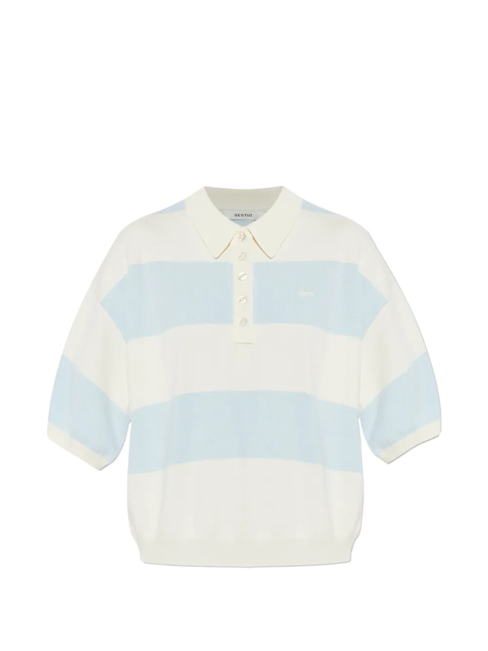 Gestuz Maia striped button knitwear - Nude