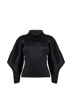 ✴︎PLEATS PLEASE✴︎黒 プリーツ タンクトップ プリーツプリーズPLEATS PLEASE フォイルクローバープリントタンク