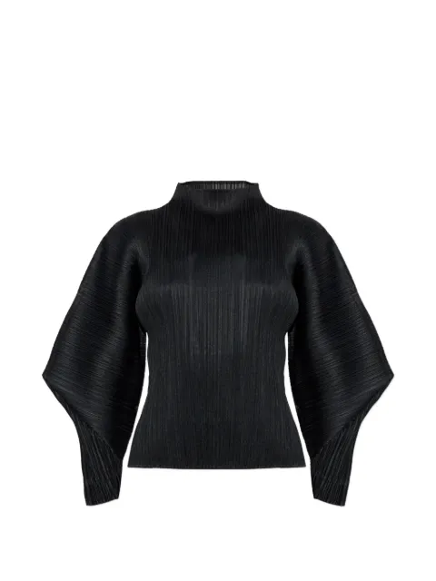 Pleats Please Issey Miyake pleated high-neck blouse