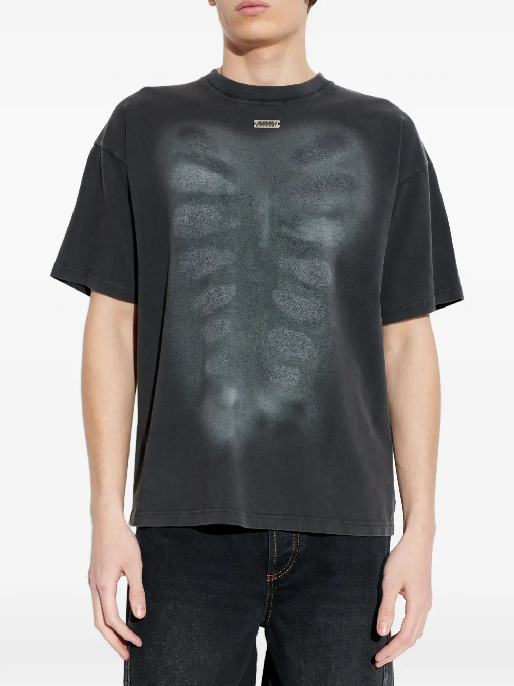  Avavav Skeleton Plaque T-shirt - Black 