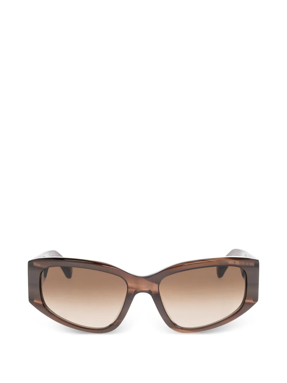 Balenciaga Eyewear logo rectangle sunglasses - Marrone