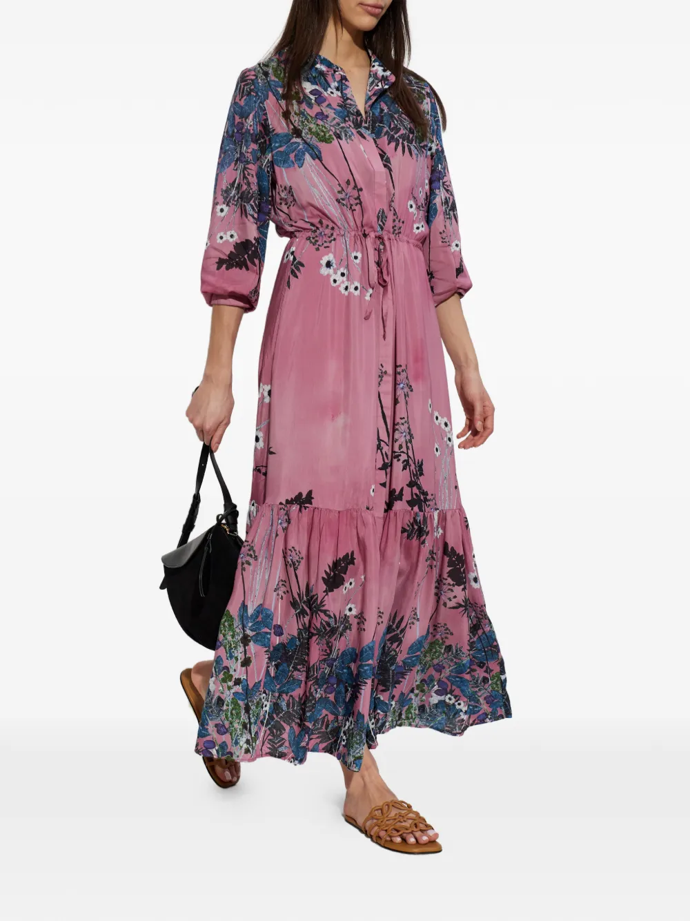 MUNTHE Jacey Floral Shirred Dress in Ivory | Smart Closet