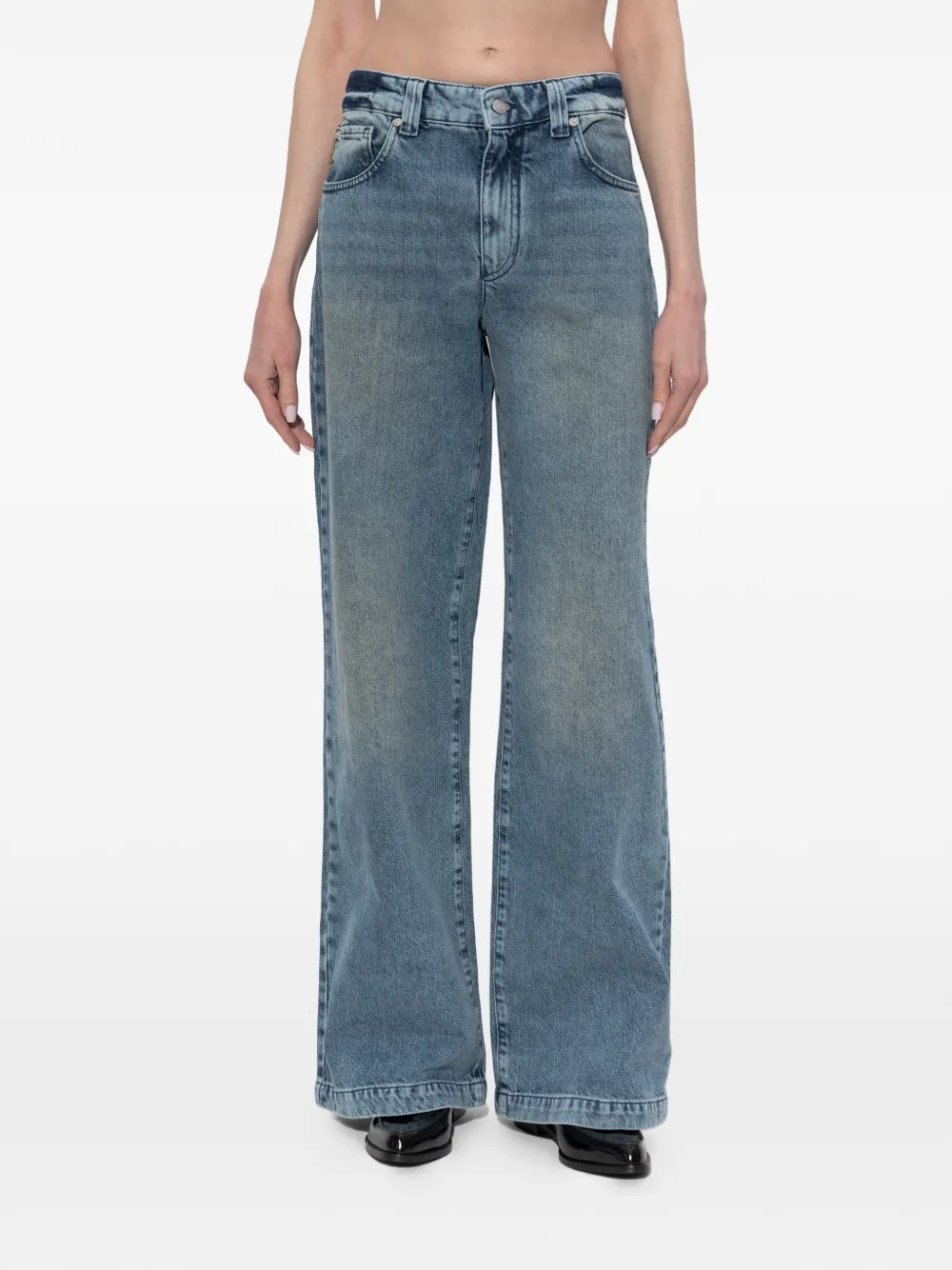 Emporio Armani Jeans met wijde pijpen Blauw