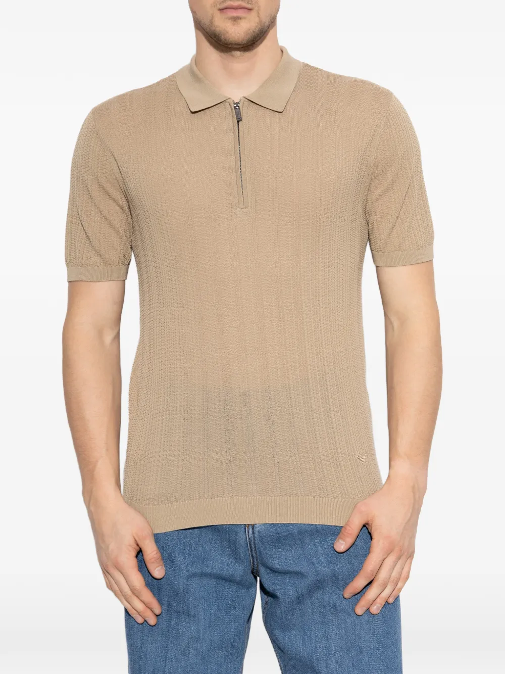 zip polo shirt