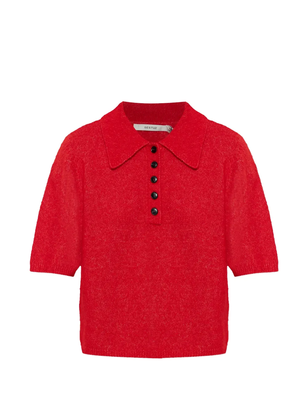 Gestuz Buttoned Polo Knitwear In Red