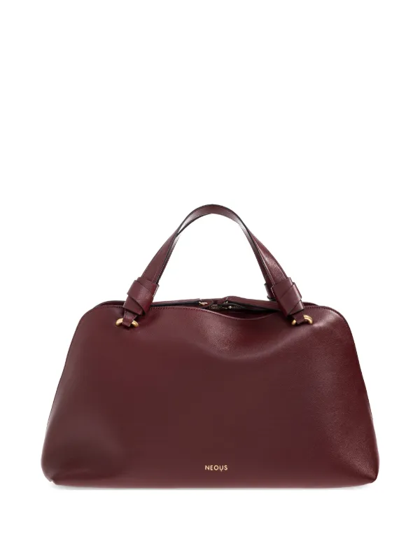 Neous Aries Leather Tote Bag in Red