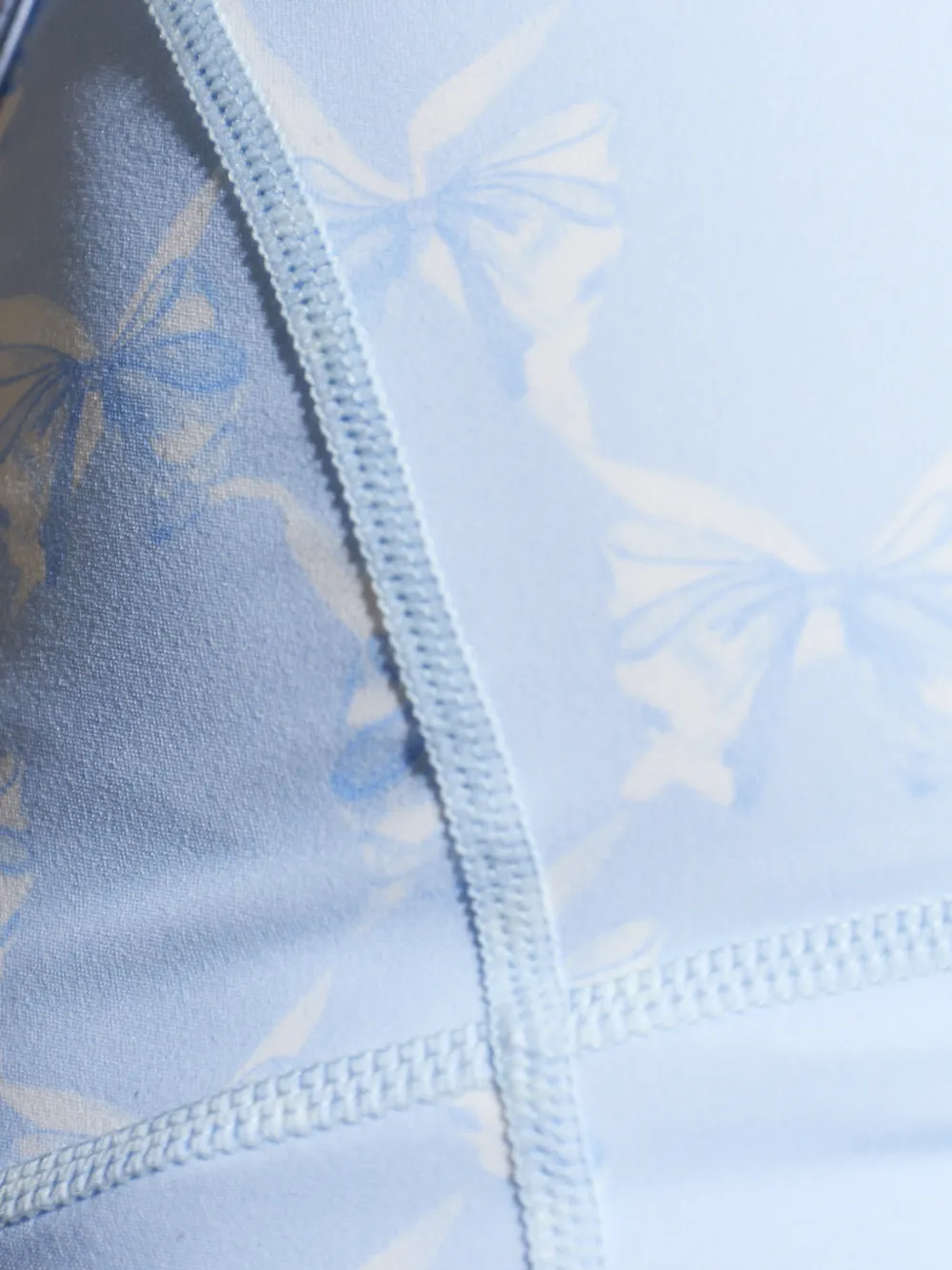 LoveShackFancy Erza top met ruches en strik Blauw
