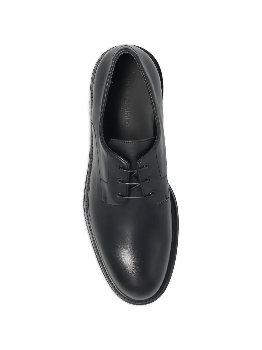 Emporio Armani Leren sneakers Zwart