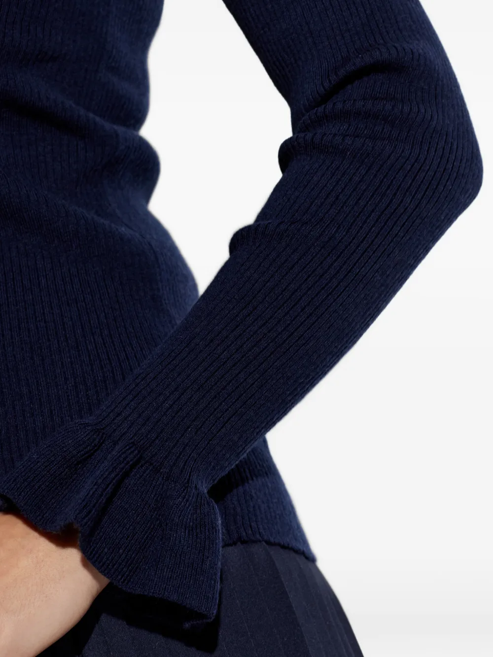 Michael Kors Trui met ruches en V-hals Blauw