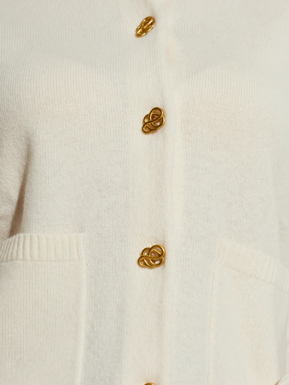By Malene Birger Veronika vest verfraaid met knopen Beige