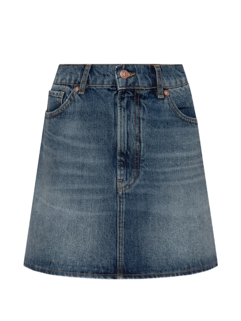 Emporio Armani logo mini denim skirt - Blu