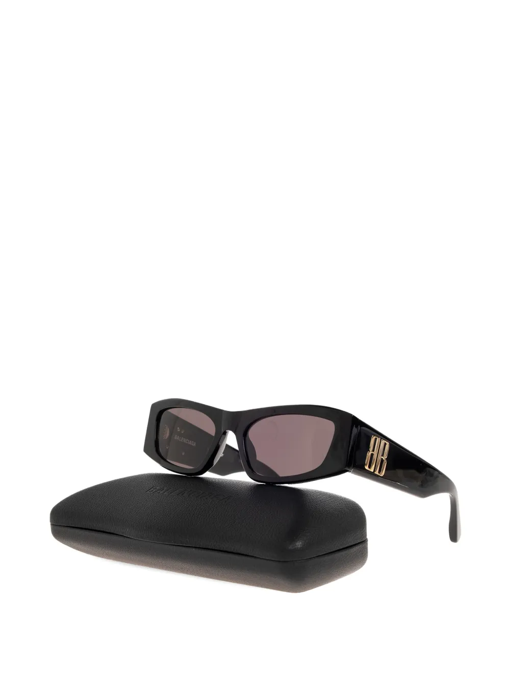  Balenciaga Eyewear Rectangle-frame Sunglasses - Black 