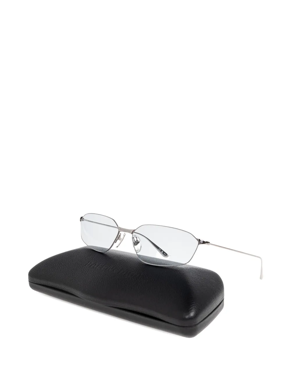Balenciaga Eyewear Invisible 2.0 zonnebril met ovalen montuur Zilver
