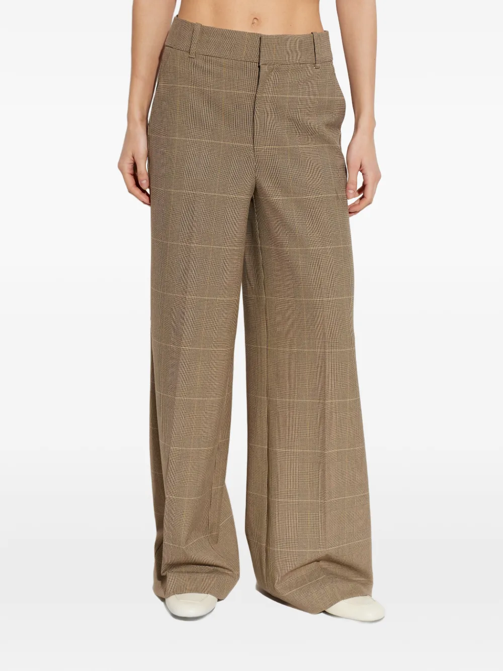 Evaldi Check Pattern Trousers