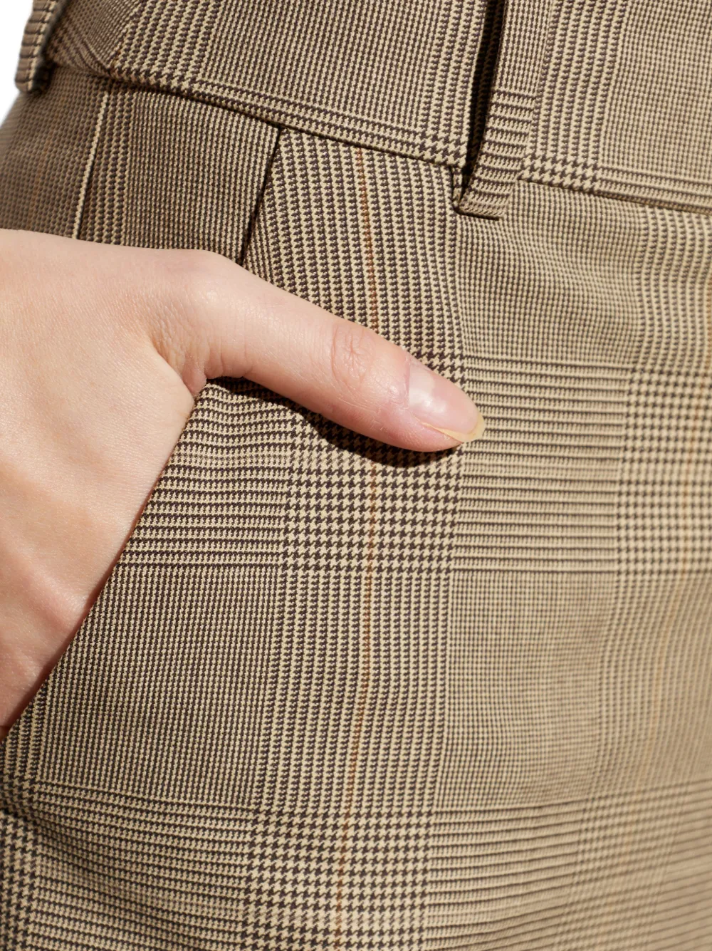 Evaldi Check Pattern Trousers