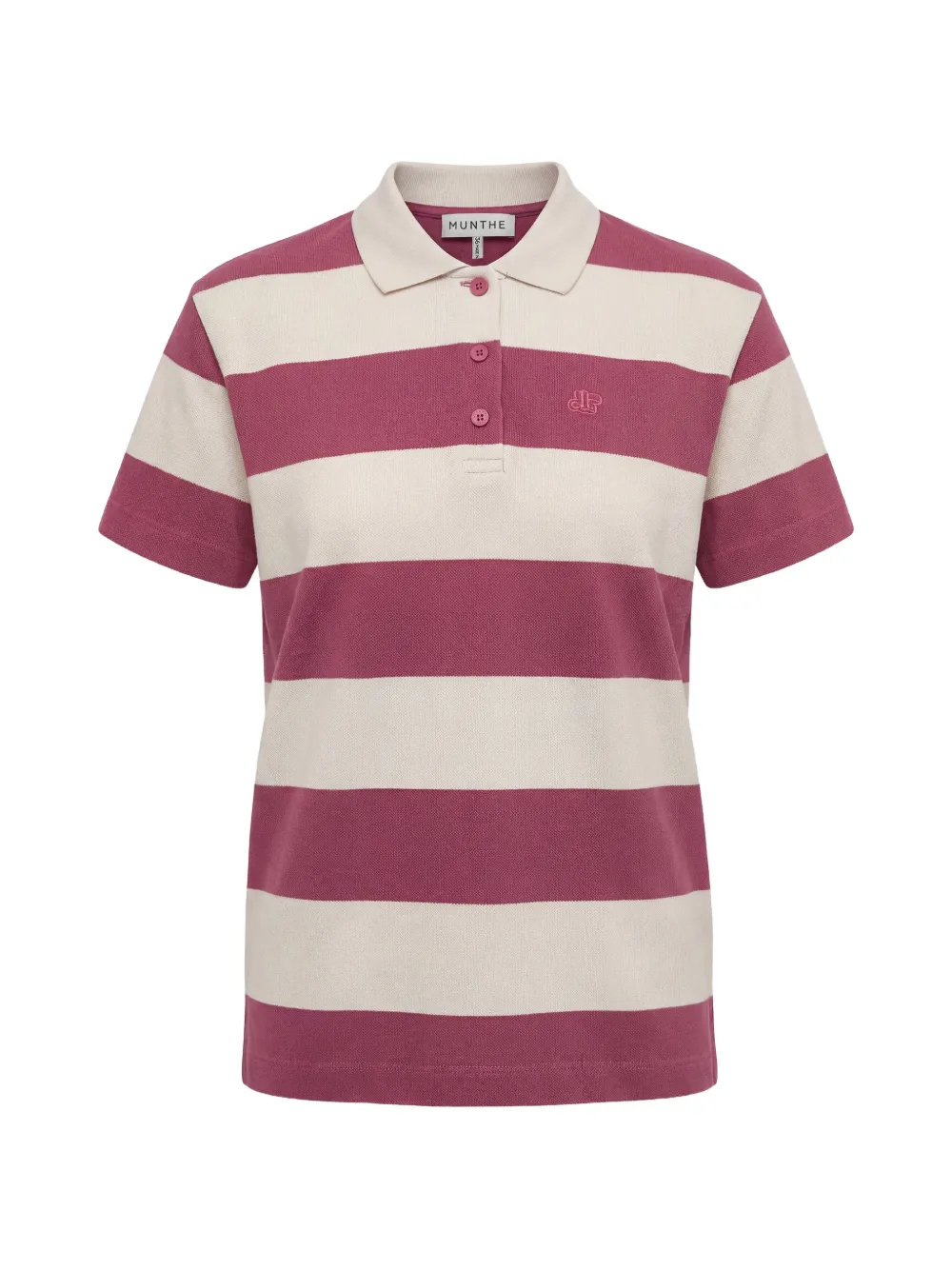 MUNTHE striped polo top - Rosa