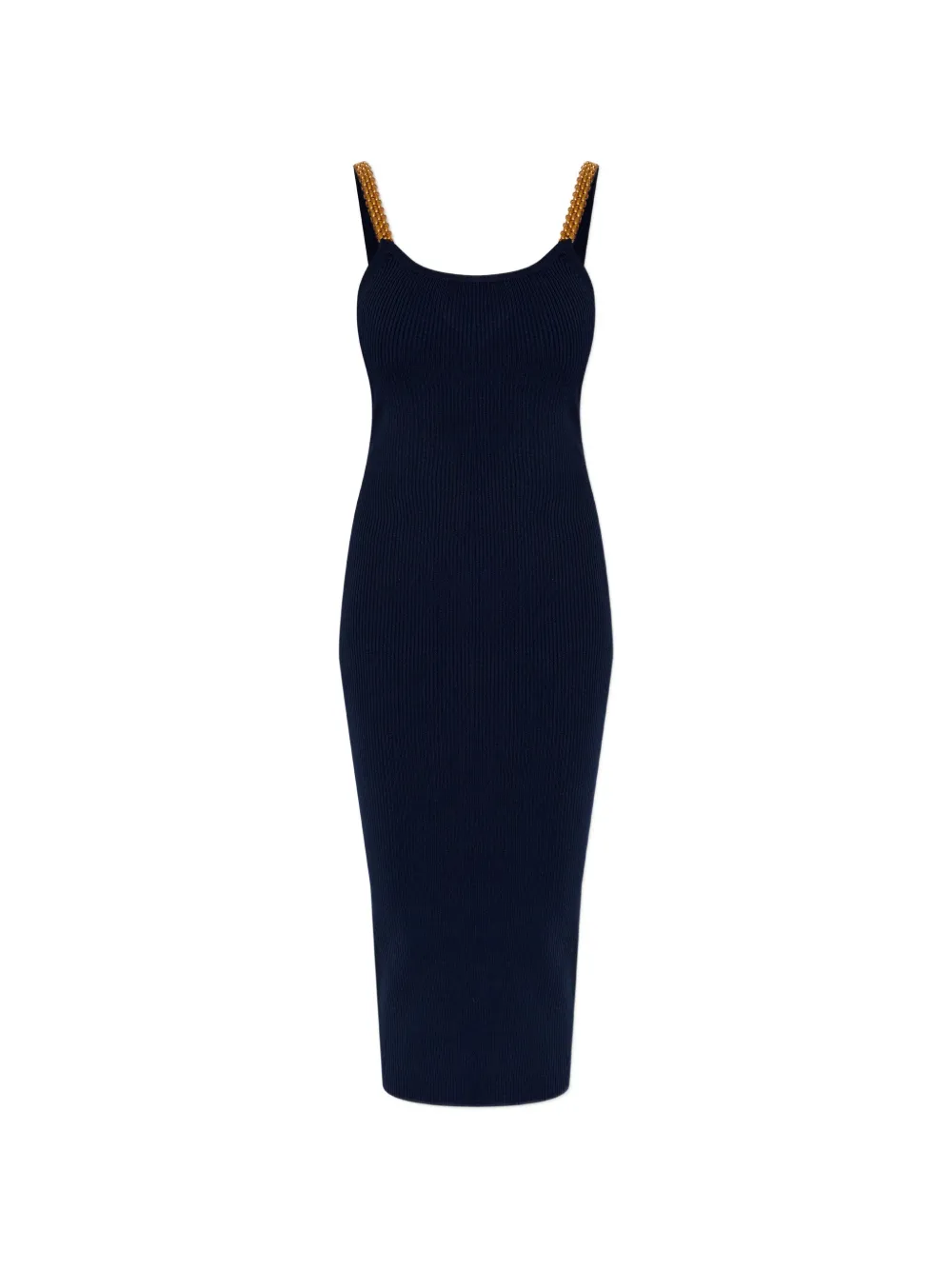 Michael Michael Kors chain-strap ribbed midi dress - Blu