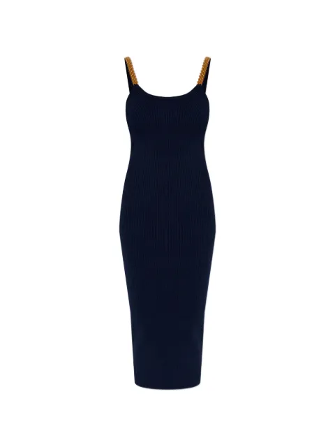 Michael Michael Kors chain-strap ribbed midi dress